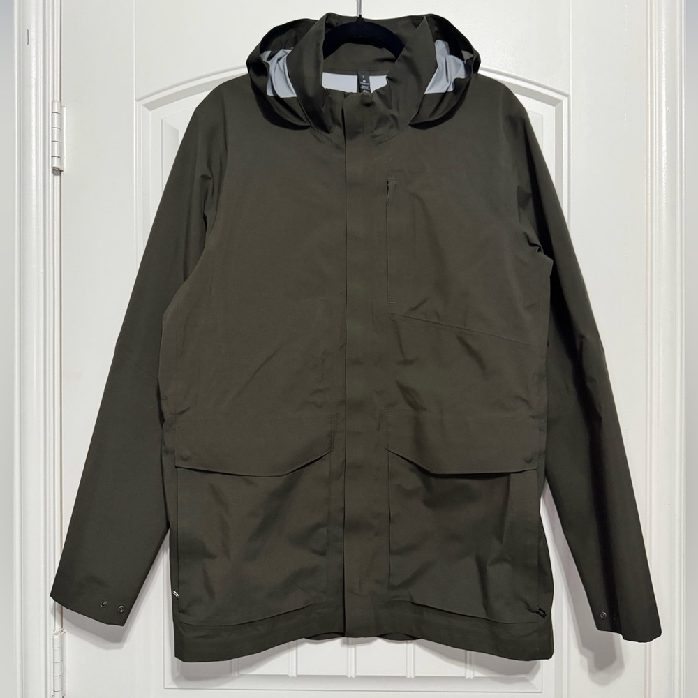 lululemon athletica Olive Green Waterproof Hooded Raincoat